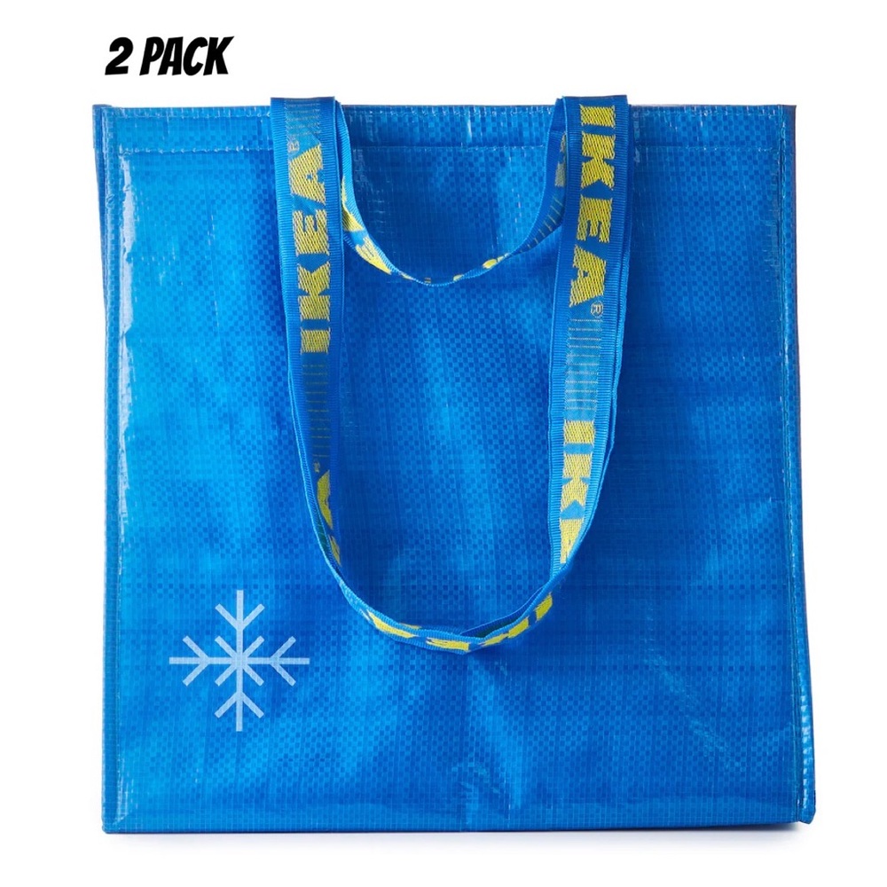 2 FRAKTA Cooler bag, blue, 15x15 ¾ "